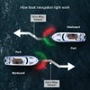 Sebnux Boat Navigation Light, Marine Navigation Lights, Bow Light for Boats Led. Ideal for Pontoon and Small Boat (Plated Silver)