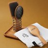 Wooden Boar Bristle Hair Brush, Natural Beechwood Detangling Brush for Men & Women, Soft Natural Bristles Bursh with Travel Bag, Hairbrush for Long Short Thick Curly Wet Dry Hair