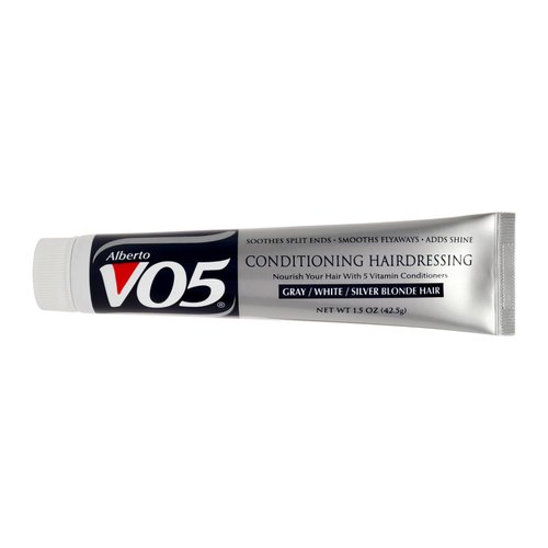 VO5 Alberto Conditioning Hairdressing for Grey White Silver Blonde Hair - Hair Conditioner Styling Product - Smooths Frizz - Brightens Color - 1.5 oz