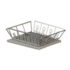 International Miniatures Dollhouse Miniature Silver Dish Drainer w/Mat
