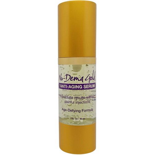 Nu-Derma Gold - Anti Aging Serum - Made in USA - Natural Formula with Hyaluronic Acid & Vitamin C - Moisturize, Cleanse, and Protect Your Skin