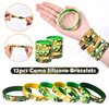 Golray Army Party Favors Camo Wristband Big Parachute Tanks Aircraft Keychain Army Men Soldier Figures Toys for Kids Boys Camouflage Military Camo Birthday Party Supplies Decoration Gift Bag Stuffers