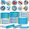60 Pieces Oktoberfest Decorations Set, Include 30 Oktoberfest Buttons Pins Bavarian Style Badges and 30 Rubber Bracelets for German Theme Oktoberfest Bavarian Beer Festival Party Favors Supplies