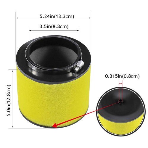 Air Filter Foreman 500 17254-HN1-000 for Honda Foreman 500 Rubicon 500 TRX500F TRX500FA TRX500FM Rancher 420 TRX420 TRX420FA1 Rincon 650 TRX650FA Sportrax 400 TRX400EX TRX400X