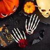 2 Pieces Halloween Skeleton Hands Hair Clips Rose Flower Skull Hair Barrettes Claws Hand Bone Hair Clip Halloween Gothic Hair Accessories for Women Girls Cosplay Horror Party Supplies