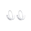 SLUYNZ 925 Sterling Silver Wire Threader Drop Earrings Hoop for Women Teen Girls 2.2CM Hoop Earrings Pull Through Earrings (A-Silver)