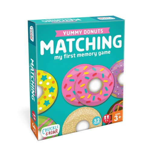 Chuckle & Roar - Matching Game Donuts - Board Game for Kids 3 and up - Concentration Game for Toddlers - Preschool Game