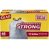 Glad Trash Bags, Tall Kitchen Drawstring Garbage Bags, 13 Gallon, 45 Count