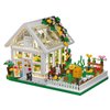 Flower House Building Mini Set with LED, City Street View Greenhouse Building Blocks Toy, Halloween Xmas Gift for Friends or Girls 8-12 Year