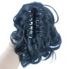 Aimole 6" Short Curly Synthetic Ponytail Clip in Claw Extensions 80g with a jaw/claw clip(1 Jet Black)
