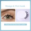 GAQQI Lash Clusters Manga Eyelash Clusters 10-14mm Wet Look Spiky Cluster Lashes 120PCS, Cluster Eyelash Extensions C Curl, Invisible Band Ultra-thin & Soft Clear Band False Lashes (HEROINE)
