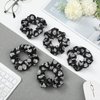 20 Pieces Sport Hair Scrunchies Sports Scrunchy Hair Ties Elastic Silk Satin Scrunchies Hairband Scrunchy Ponytail Holder for Women Girls Player Team Hair Accessories, Black, White (Volleyball)