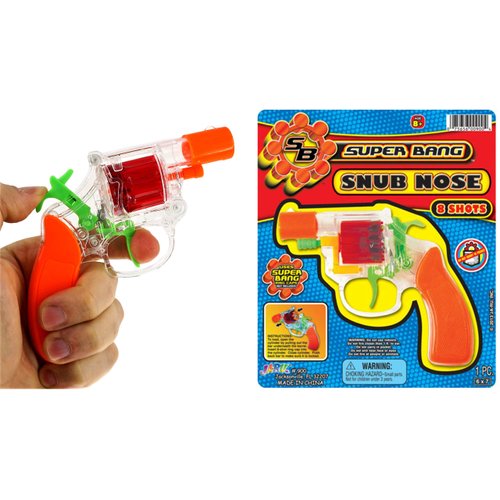 JA-RU Ring Cap Gun Super Bang See-Thru Hot Shots (1 Unit) Plastic Bang Party Favors Supplies for Kids. 900-1p