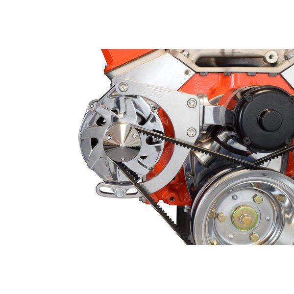 ICT Billet SBC Alternator Bracket Adjustable Electric Water Pump Small Block 350 Chevy Mount Kit 305 327 350 5.0L 5.7L Compatible With Chevy Long Water Pump V Belt 551672E