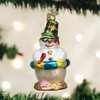 Old World Christmas Ornaments Snowman On Beach Glass Blown Ornaments for Christmas Tree