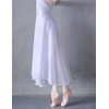 Daydance Long White Dance Skirts for Women, Lyrical Wrap Ballet Skirts for Leotards