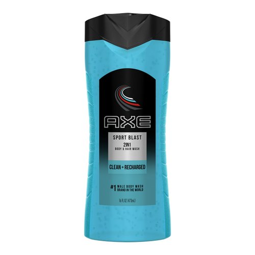 AXE 2 in 1 Body Wash and Shampoo for Men, Sport Blast, 16 oz
