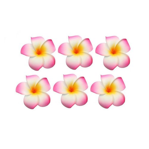 12PCS Women Girls 2.36&quot; Hawaiian Hawaii Bohemia Style Plumeria Foam Flower Hair Clips Decoration ...
