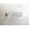 Small pair of antique silver or rose gold crystal hair clip clamp (Crystal option: With crystals, Primary color: Silver)