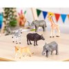 Terra by Battat – 6Pcs 4-5" Wild Life Set – Animal Figurines Include Elephants, Lioness, Zebra, Giraffe & Water Buffalo – Realistic Toy Figures for Kids 3 Years+