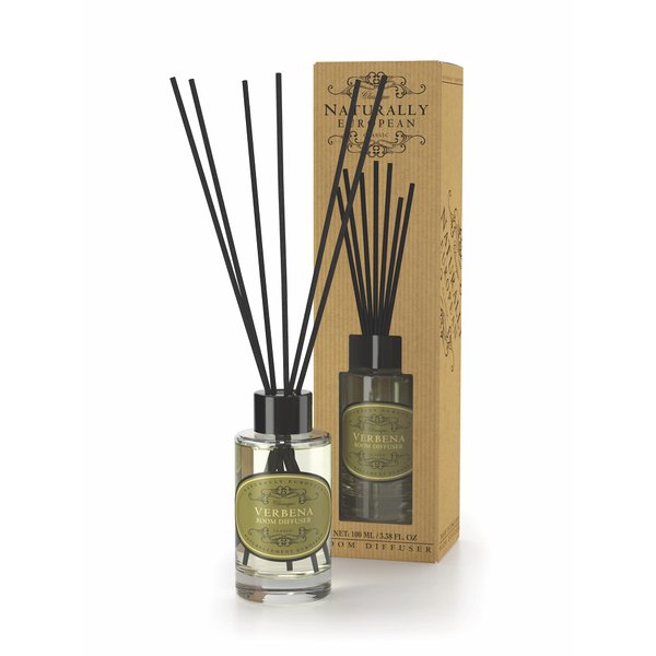 Naturally European Fragrance by Somerset Verbena Room Diffuser, 3.38 Fl Oz, Diffusers for Living Room Office, Stress Relief, Aromatherapy Diffuser, Essential Oil Diffuser
