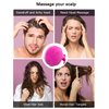 Kissfee Hair Scalp Massager Shampoo Brush Soft Scalp Scrubber for Dandruff, 2 Pack (Pink and Purple)