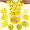 LAWOHO Bear Clear Slime 300ml, Yellow Clear Slime Kit for Girls Ages 8-12 with 9 Packs Slime Add-Ins, Slime for Kids Party Favors, Non Stick Slime Clay Toys Birthday Halloween Christmas Easter Gifts