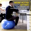 URBNFit Exercise Ball - Yoga Ball for Workout, Pilates, Pregnancy, Stability - Swiss Balance Ball w/Pump - Fitness Ball Chair for Office, Home Gym, Labor- White, 18 in