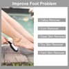 Foot Pumice Stone Brush Callus Remover 3 Packs, Beomeen 2 in 1 Foot Shower Pedicure Scrubber with Handle, Foot File with Dense Bristles for Deep Cleansing and Exfoliation, Dry Skin Removal, Black