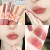 Domality 6 Colors 2 in 1 Double-end Lip Gloss Set, 6pcs Matte Velvet & Mirror Finish Liquid Lipstick, Long Lasting Waterproof Glossy Lip Glaze, Plumping Hydrating Fuller Lip Makeup Kit