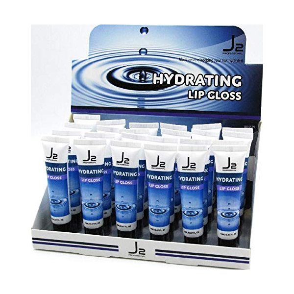 J2 Lip Gloss Hydrating 24 Pieces Display (Pack of 1)