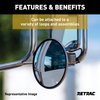 Retrac 609838 7-1/2-Inch Stainless Steel Offset-Mount Convex Mirror Head with J-Bracket, Universal Driver or Passenger Side
