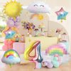 4th Birthday Decorations Girl, 4th Rainbow Birthday Balloons Set with Sun Rainbow Gradient Stars and 40 Inch Number 4 Foil Balloon for Rainbow Theme Girls 4th Birthday Party Decoration Supplies