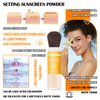 Sunscreen Setting Powder,SPF 50+ PA++++,Oil Control Waterproof Mineral Powder Sunscreen,Lightweight Long Lasting Matte Sunscreen Powder with Sunscreen Brush