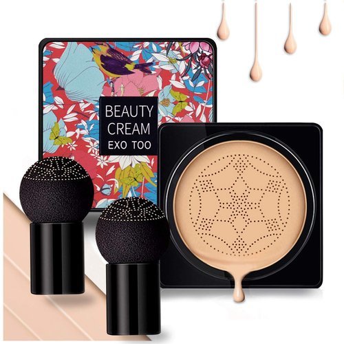 NUIBO Air Cushion CC Cream Mushroom Head, Moisturizing Concealer Makeup Base, Primer Liquid Found...