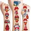 96 PCS Firefighter Fireman Temporary Tattoos Sticker Car Fire Truck Themed Birthday Party Decorations Favors Supplies Gifts Boys Girls Baby Shower Adult Cute Tattoo School Prizes Reward Themed