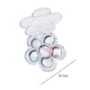 5 Pieces Flower Shape 6 Grids Empty Eyeshadow Tray with Aluminum Palette Refillable Powder Lipstick Cosmetics Container Box for Festivals Party Club Appointment Wedding