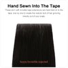 SUYYA Invisible Tape in Hair Extensions Human Hair Natural Black Seamless Injected Hand-Tied Pro Quality Virgin Human Hair 20PCS 40G/Pack Straight Tape Ins(14 inch #1B Off Black)