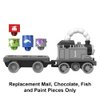 Replacement Parts for Thomas and Friends Wobble Cargo Stacker Train Playset - GWX07 ~ Includes Mail, Chocolate, Fish and Paint Pieces