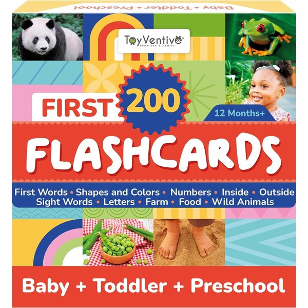 Learning Toddler Toys & Birthday Gifts for Ages 1,2,3 Year Old Boy Girl,Baby Preschool Activities,Teaching Flash Cards for Toddlers,Educational Toy and Gift for One,Two,Three Years Olds Boys Girls