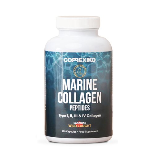 CORREXIKO Marine Collagen Supplement Pills - 2000mg Hydrolyzed Collagen Peptides per Serving with Added Hyaluronic Acid, Vitamin C & Minerals - for Hair, Skin & Nails - 120 Capsules 30 Day Supply
