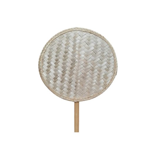 Size 9 Inch Vintage Style Wedding Bamboo Hand Fan 1 Pack Design Cycle for Gift Product of Thailand