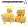 Goylmc Cheese Stuffed Toys - Food Bread Plush Pillow - Home Decoration Christmas Birthday Gift for Kids Boys Girls (Medium)