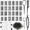 24 Piece Norse Vikings Runes Hair Beard Beads for Bracelets Necklace Accessories DIY Includes 7 Pieces Pull Hair Pin Quick Beader Hair Tool and Black Rubber Bands for Women Men
