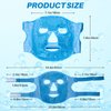 candyfouse Ice Pack Cold Face, Eye Masks Reduce Face Puff, Dark Circles, Reusable Cold Hot Gel Face Eye Mask, Suitable for Women Facial SPA, Ice Face Mask for Sleeping, Headaches (Blue Updated)
