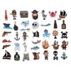 100 Pack Pirate Stickers, Pirate Party Favors Decorations, Waterproof Stickers for Water Bottle Laptop Computer Phone