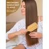 Adevwair Hair Brush-Bamboo Wood Paddle Brush for Women Men Massaging Scalp Increase Hair Growth