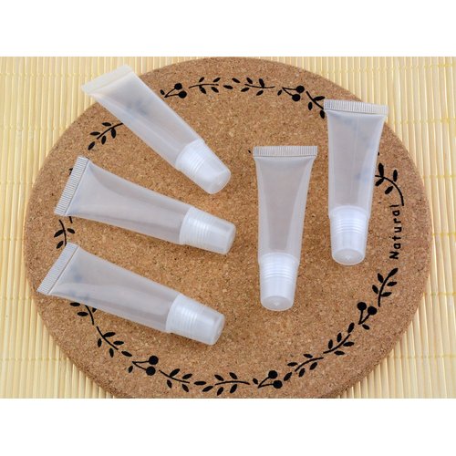 Wowlife 8ml Mini Clear Empty Lip Gloss Balm Container Soft Tubes Makeup Box (10 Pcs)