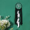Dream Catchers Boho Wall Decor Moon and Sun Feather Handmade Traditional Dream Catcher Wall Hanging Decor for Kids Bedroom Adult Living Room Home Bohemian Decorations (Black Set)