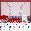 Inspireyee 4 Pack Baseball Themed Tablecloth, Disposable Plastic Table Cover Party Decorations, 51” x 86” Rectangle Table Cloth for Baseball or Sports Birthday Party Supplies (4 Pcs)